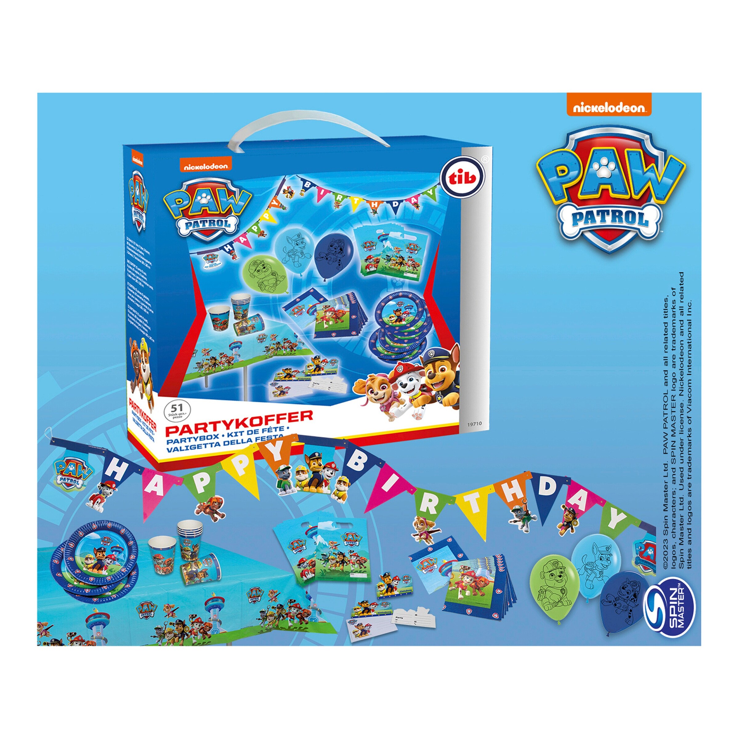 tib - PAW PATROL Party Koffer blau