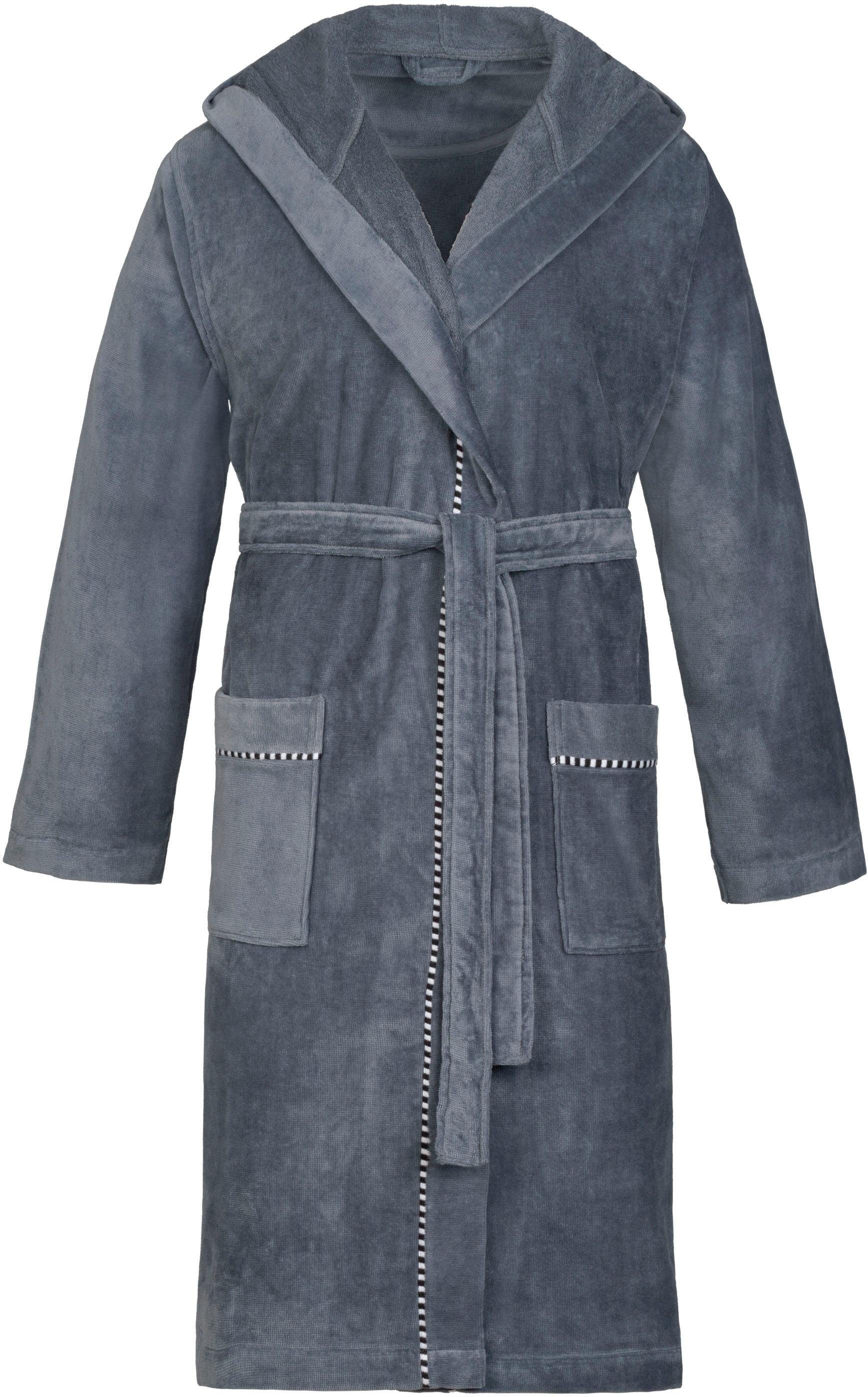 Esprit Unisex-Bademantel »Box, ideal für Sauna & Spa, Hotelbademantel, Morgenmantel«, 1 Stk. mit Kapuze