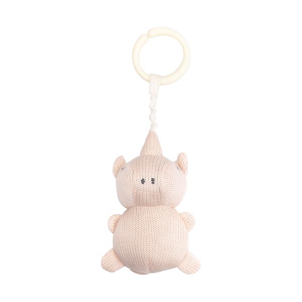 Bamboom Pull & Shake Toy - Rino Pink Powder