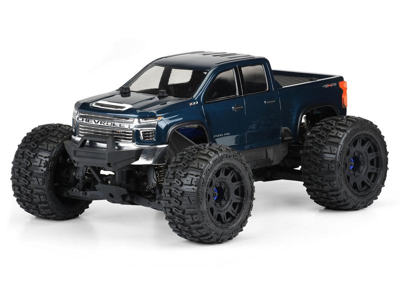 Proline Karosserie Chevy Silverado 2021 unlackiert, 1:8 Karosserie zu Traxxas E-REVO 2.0 & MAXX