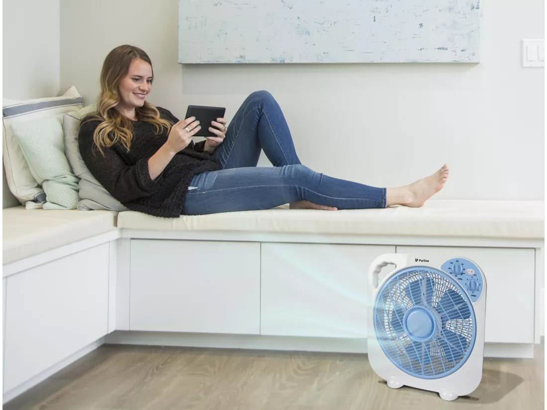 Ventilateur de table ou de sol portable avec minuterie