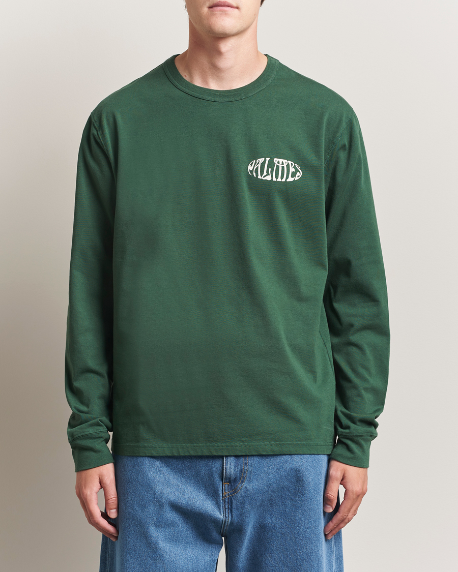Palmes Angels Long Sleeve T-Shirt Dark Green