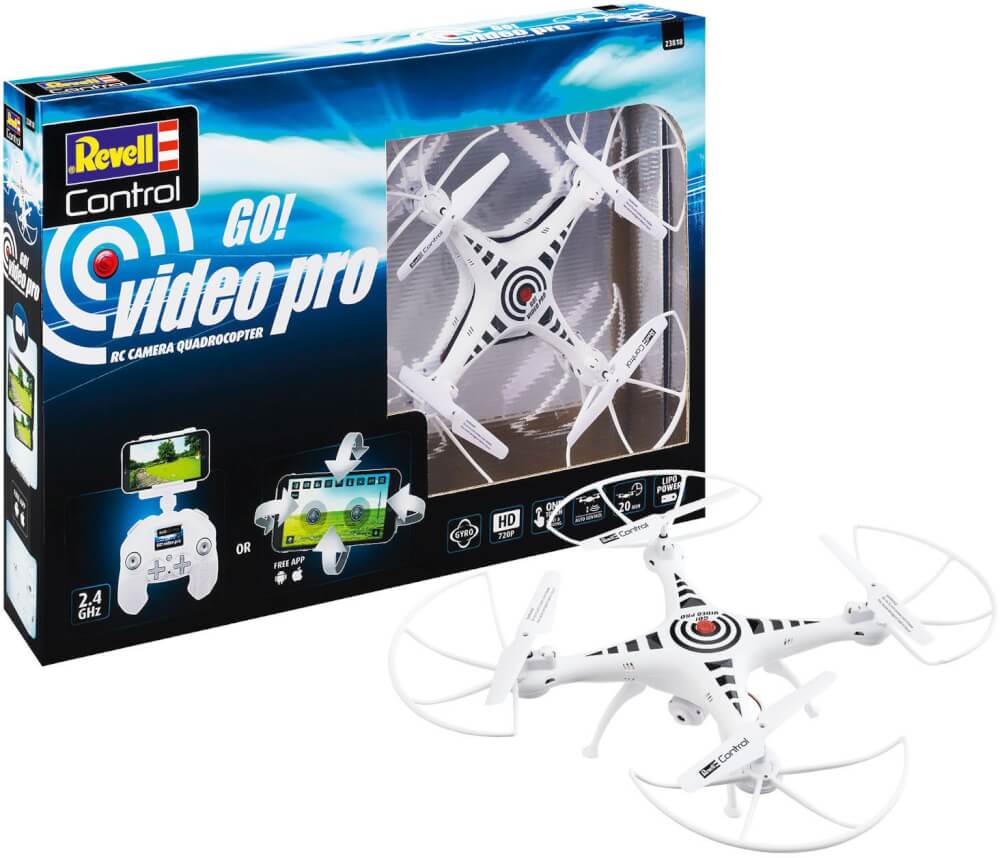 RC Kamera Quadrocopter  Go! Video Pro, Revell Control Ferngesteuerte Drohne