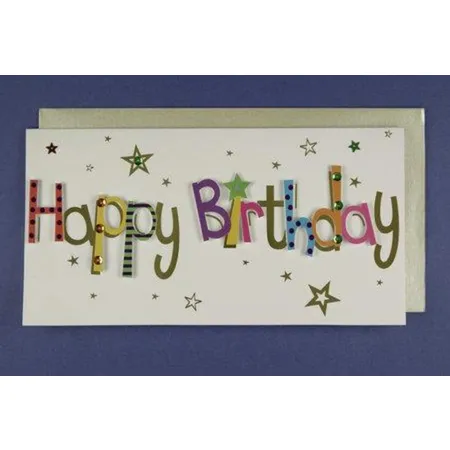Glückwunschkarte mit Umschlag AvanMore Happy Birthday DIN lang