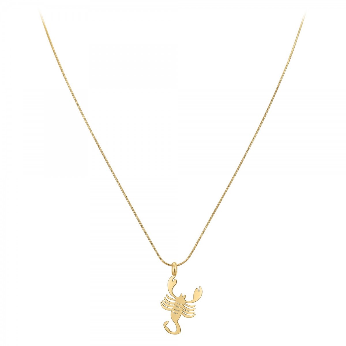 Collier astrologie  Scorpion  SC Bohème en Acier Finement doré