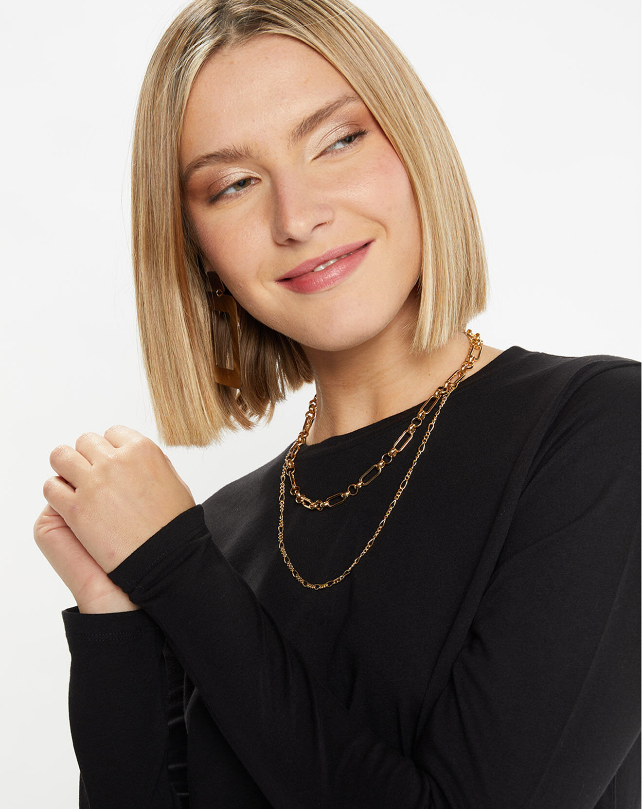 Galeries Lafayette T-Shirt en Coton Nova à manches longues noir