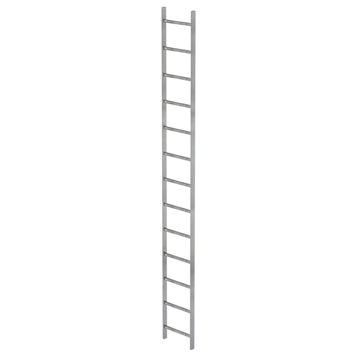 MUNK schachtladder, gegalvaniseerd staal, 400 mm breed, 13 sporten, 3,64 m lang