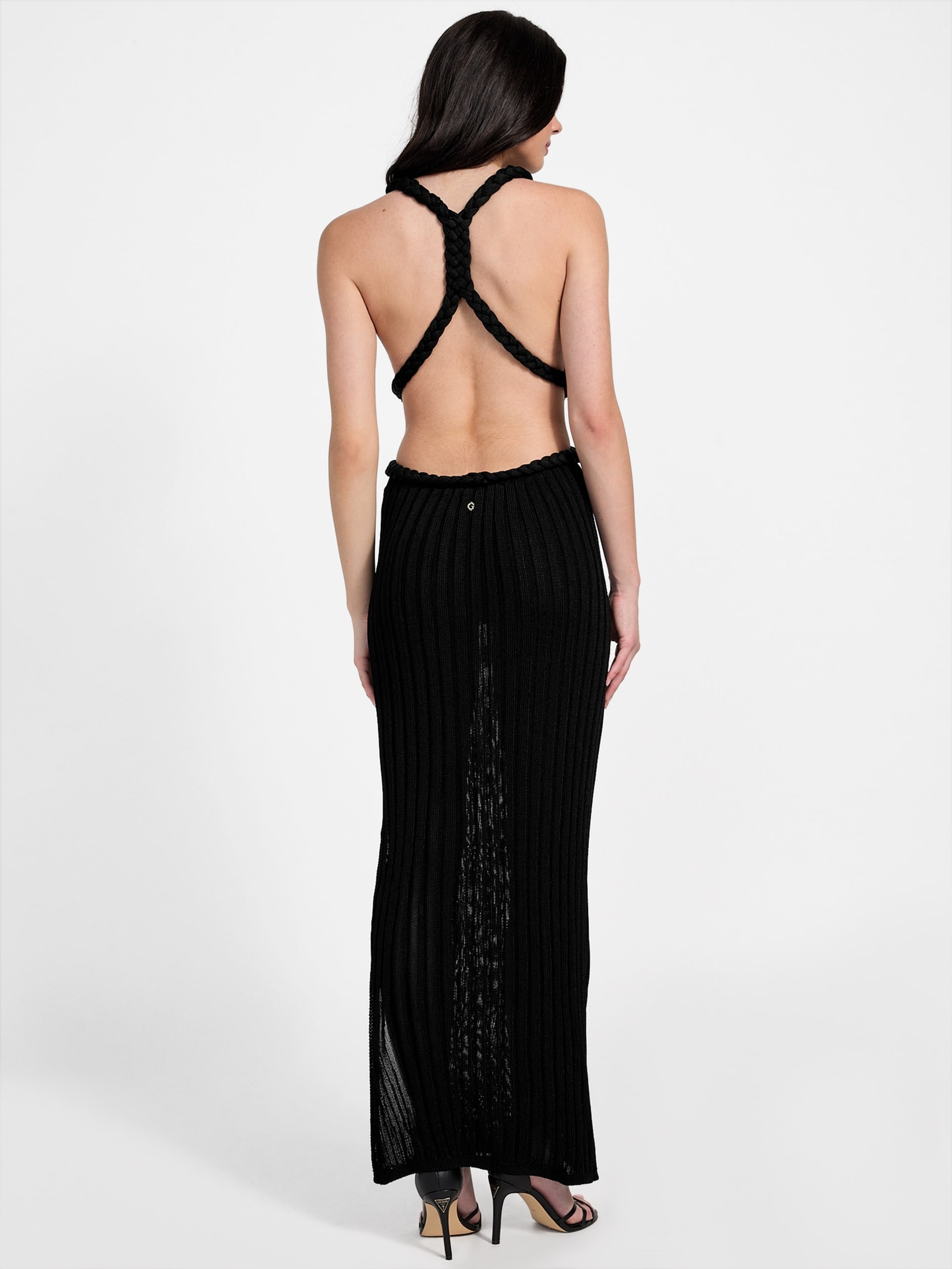 Vestido longo canelado Vanya