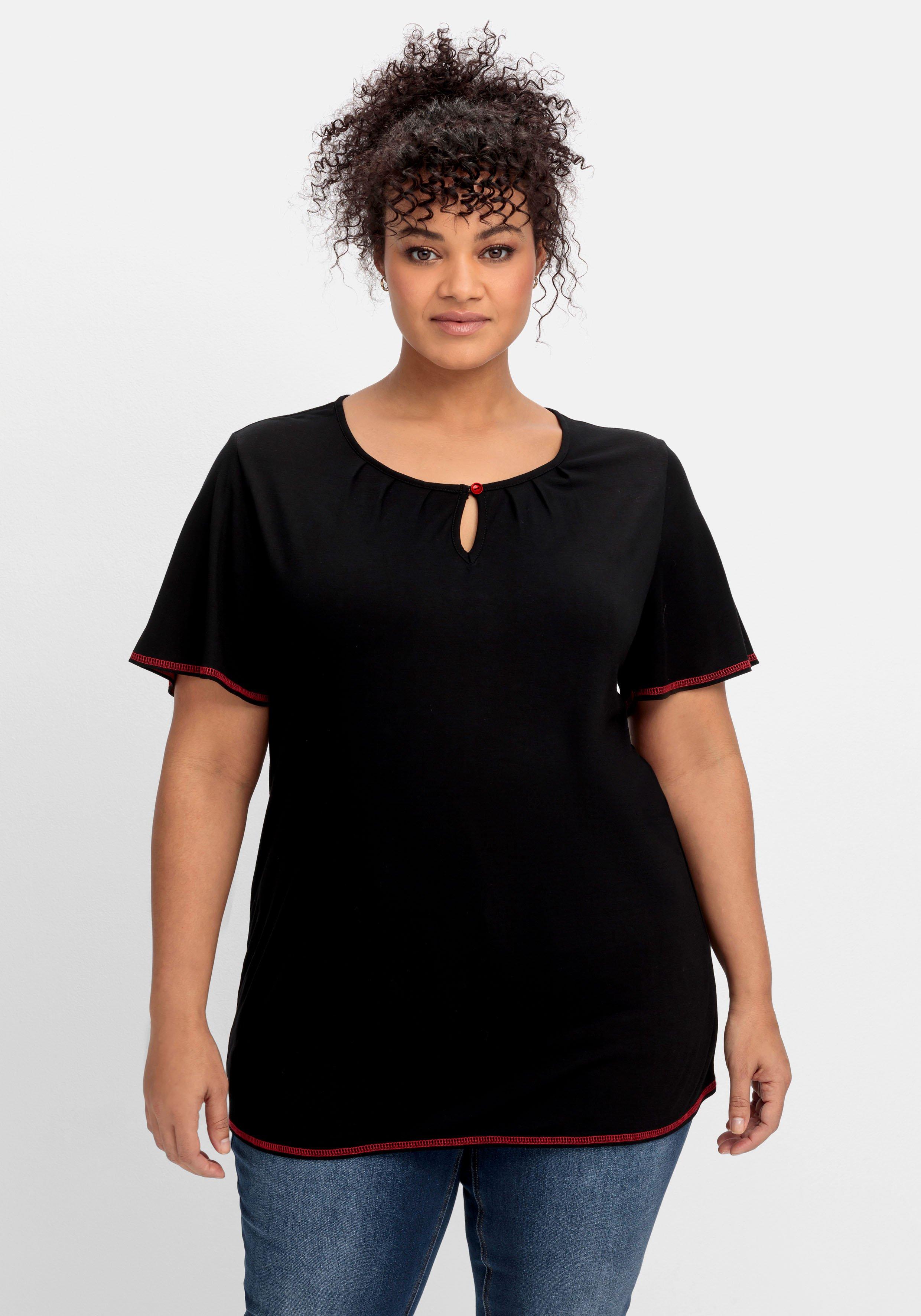 Shirt mit Flügelärmel und Cut-out vorn