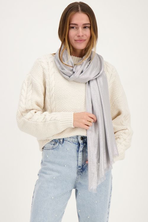 Zilverkleurige sjaal sparkle