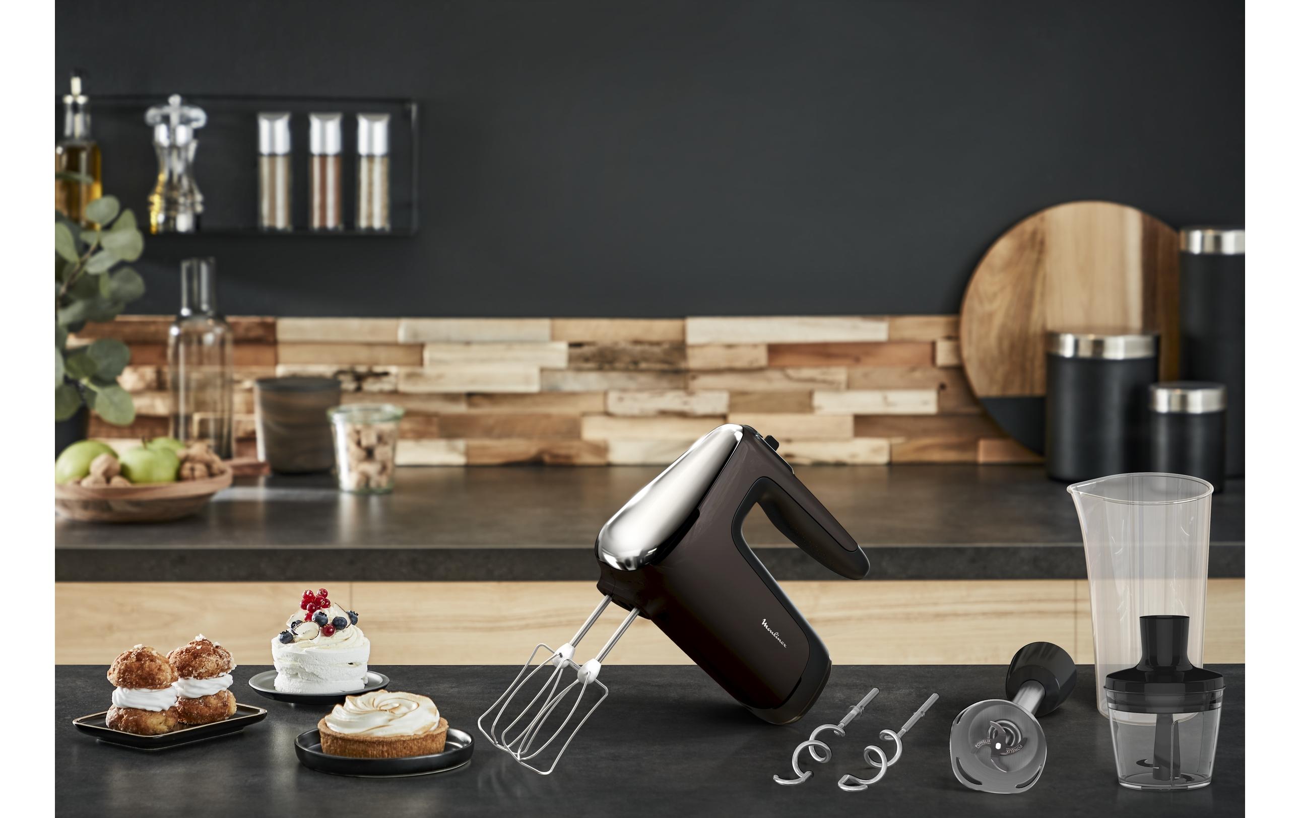 Handmixer Powermix Silence Dunkelbraun<br>Handmixer mit Stabmixeraufsatz und Zerkleinerer