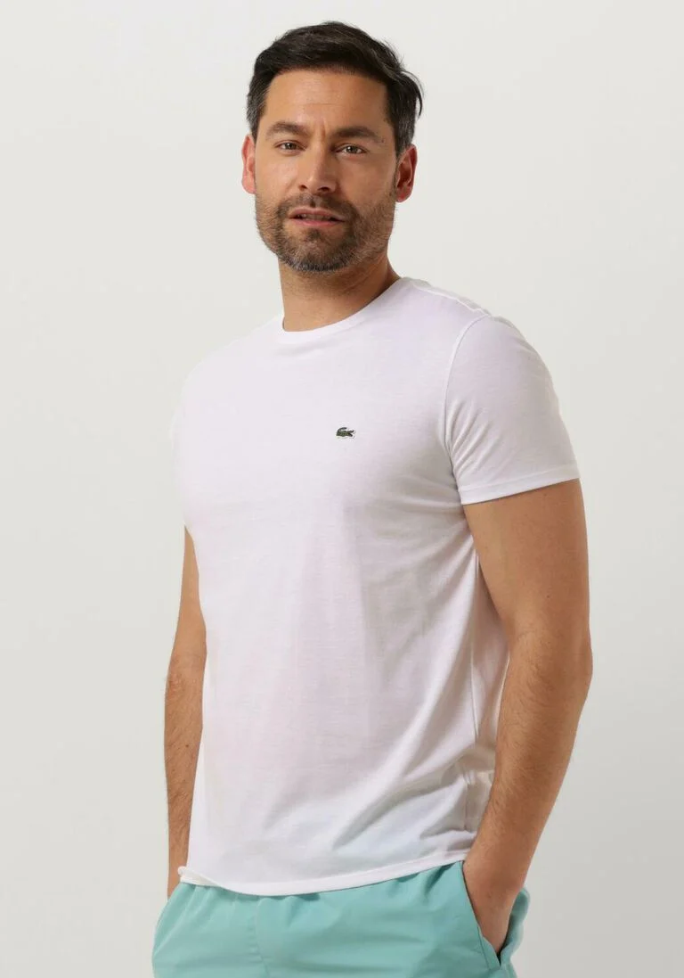 LACOSTE witte lacoste t-shirt 1ht1 men's tee-shirt 1121
