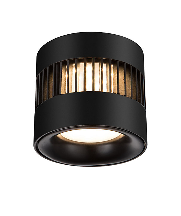 Spot encastrable Houssay LED intégrée blanc chaud IP20 200lm 6W Ø9xH.10,5cm noir GoodHome