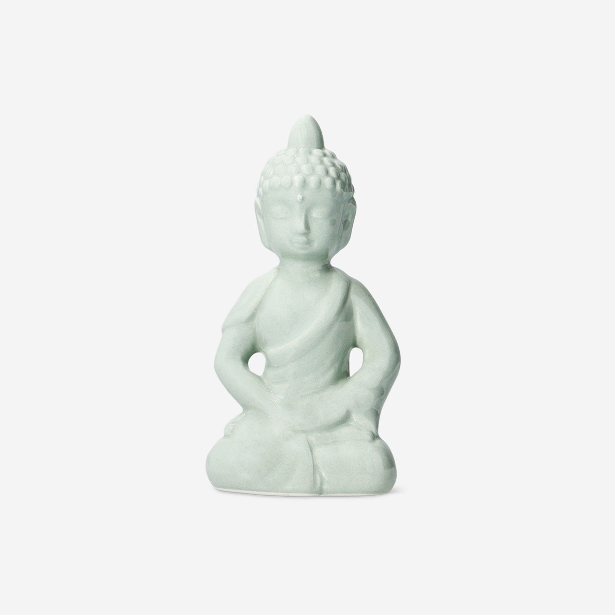 Grøn Buddha i keramik
