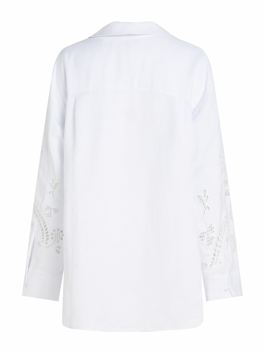 TOMMY HILFIGER<br>Blusa de linho bordada