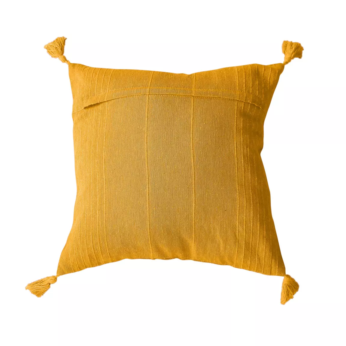 Coussin carré coton recyclé (40 x 40 cm) Bombay Jaune moutarde