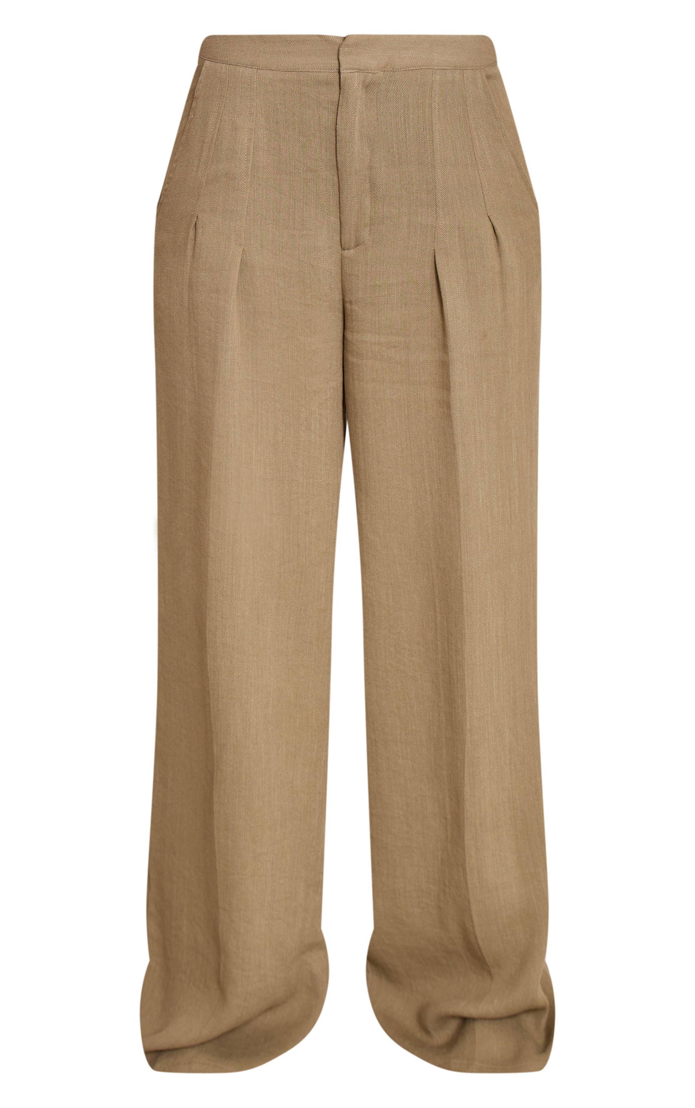 Vert Ensemble Coordonné Pantalon Plissé Texturé Vert Sauge Tall