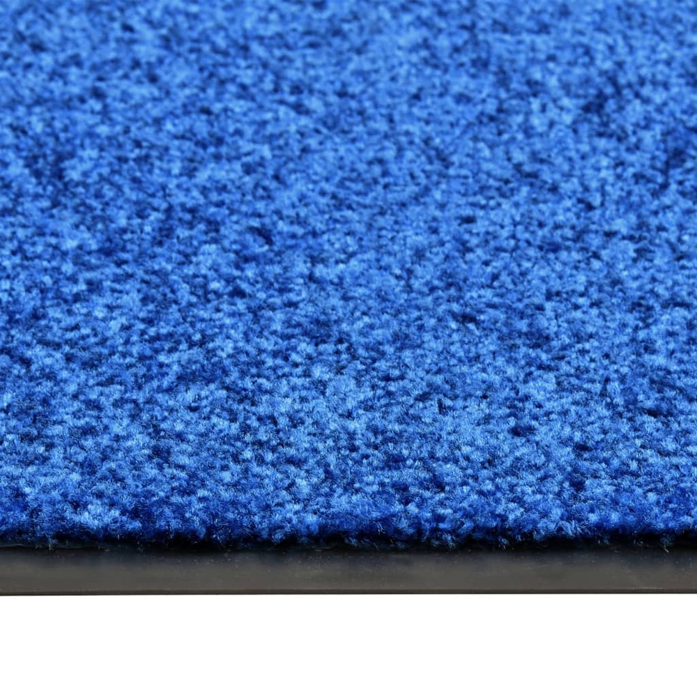 Paillasson lavable bleu 90x120 cm