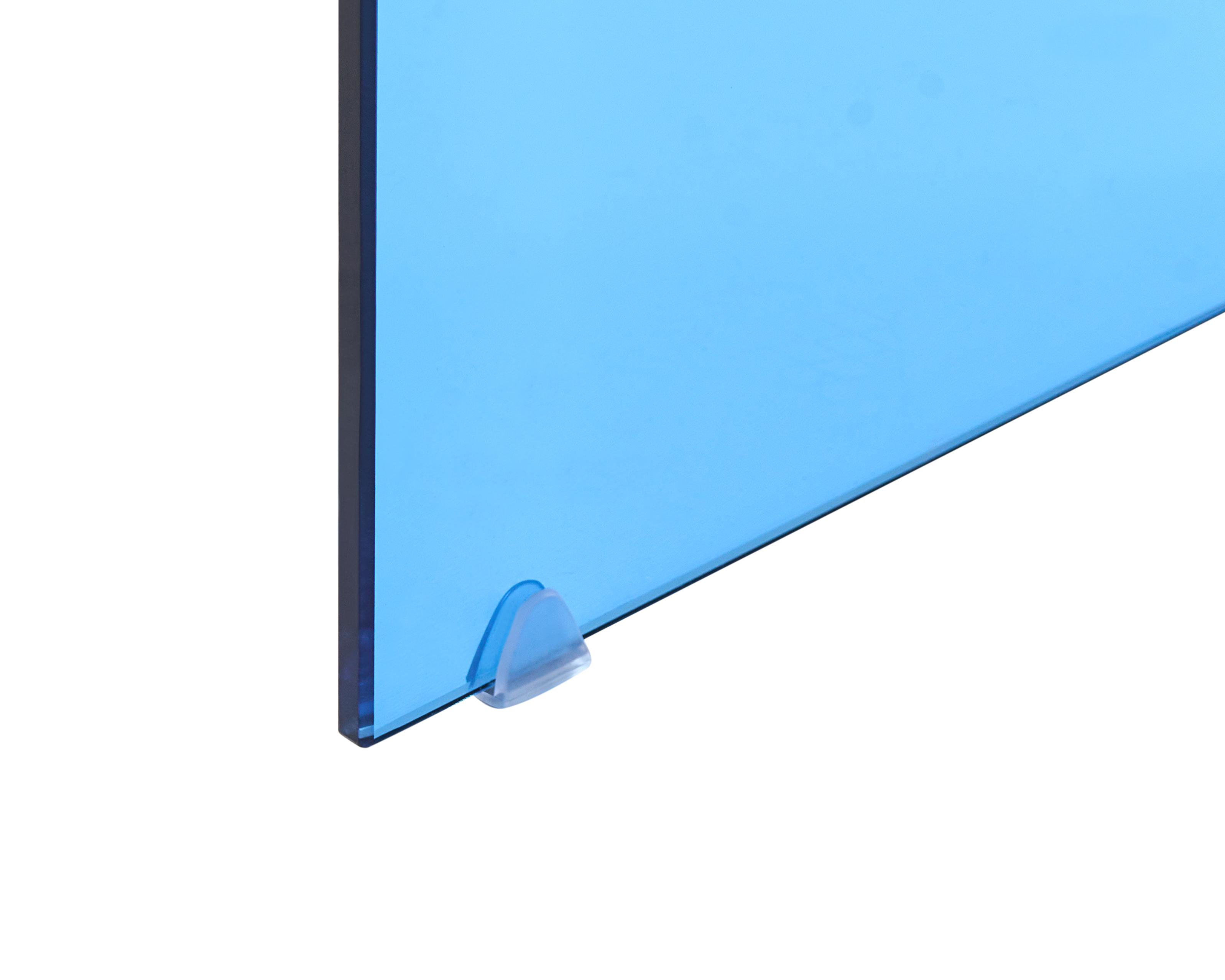 Salontafel KENDALL Veiligheidsglas Blauw