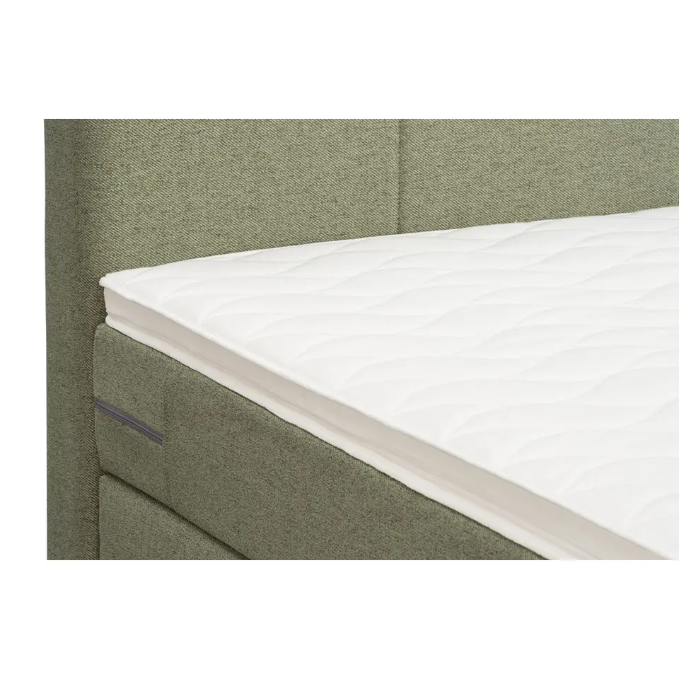 Boxspring Liv geblokt - groen - 140x200 cm - vierkante poot