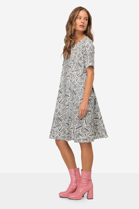 Jerseykleid, Rundhals, Halbarm