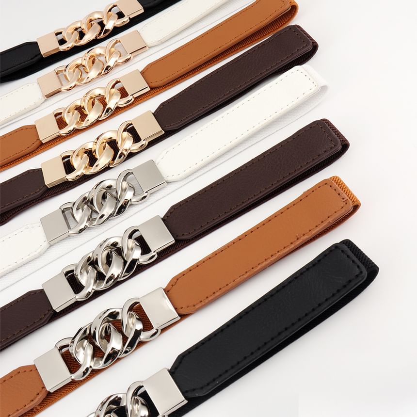 Bolgivy - Dikke elastische riem met ketting