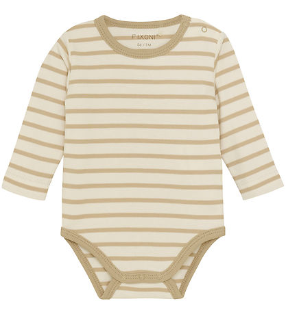 Fixoni Strampler m. Body l/ä - Velours - Sesam