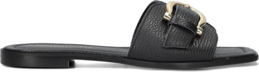 STEFANO LAURAN Slippers Dames 23100 Maat: 38 Materiaal: Leer Kleur: Zwart
