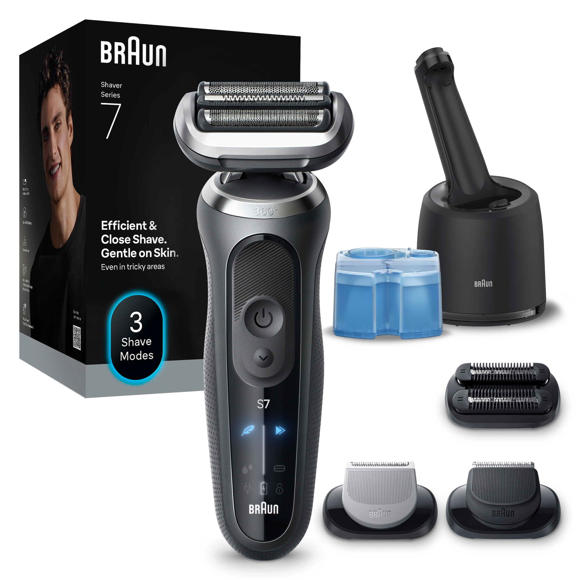 Braun Elektrorasierer »Series 7 72-G7865cc« Smart Care Center 3 Stk. Aufsätze 4in1 SmartCare Center, +3 Aufsätze, 100% wasserdicht, Made in Germany