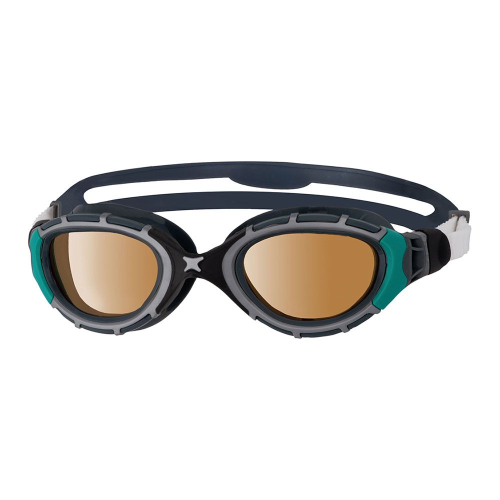 Zoggs PREDATOR FLEX POLARIZED ULTRA - Lunettes de natation black green/polarized copper