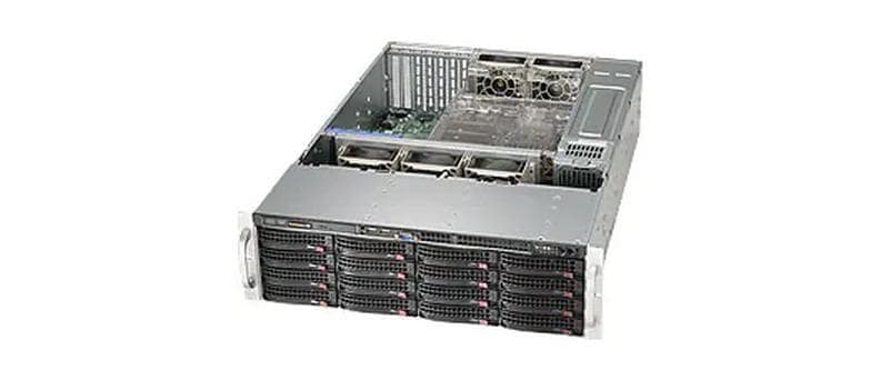 SuperChassis 836BE2C-R1K03B<br>3U-Chassis mit 16 Hot-Swap-Laufwerksschächten und redundanter Kühlung für anspruchsvolle Serveranwendungen