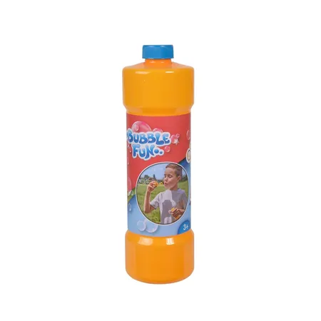 Simba Bubble Fun Seifenblasen Flasche, 1 Liter, 1 Stück, 3-fach sortiert