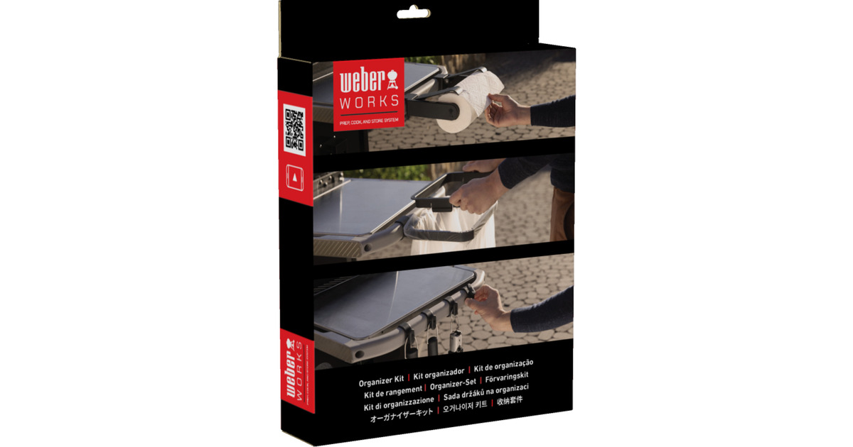 WeberWorks Organizer Kit - Snap on houder  (Zwart, voor alle Slate en Spirit (2025), Genesis W (2025) modellen)