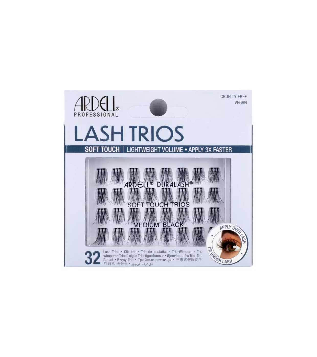 Ardell - Cílios postiços Soft Touch Lash Trios - Medium Black