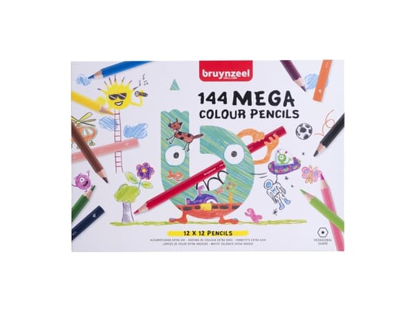 Bruynzeel Mega colour pencil set | 12 x 12 colours