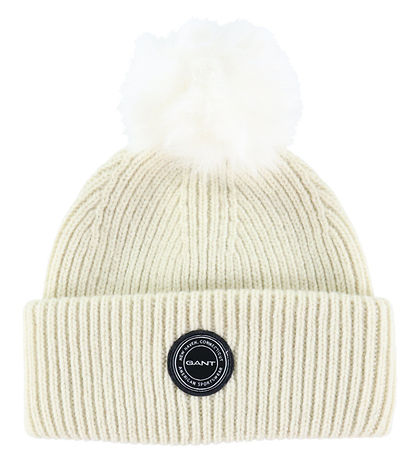 GANT Mütze - Strick - Wolle - Pom Pom - Cream