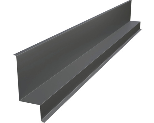 PRECIT wandafwerkingsprofiel voor Click Stripes, trapeziumvormig, antracietgrijs RAL 7016, 2000 mm x 50 mm x 140 mm