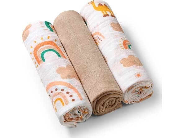 BabyOno 348/08 MUSLIN BLEIER BEIGE 3 STK