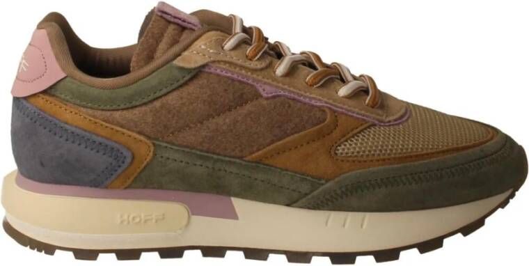 Hoff Sneakers Dames Lage sneakers Damesschoenen Suède Goa Groen combi