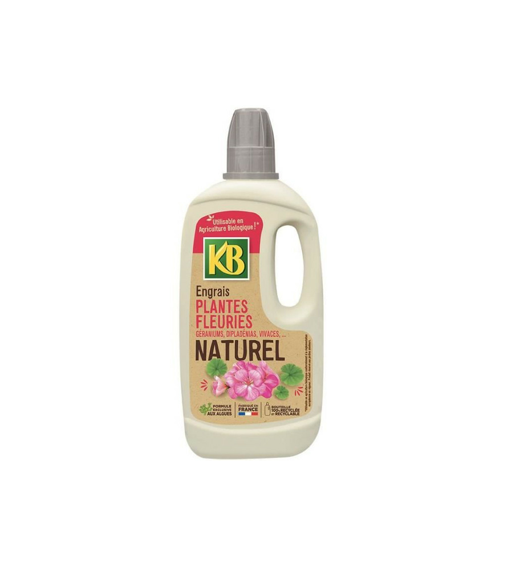 Engrais naturel plantes fleuries : géraniums, dipladénias, vivaces, ... 1l