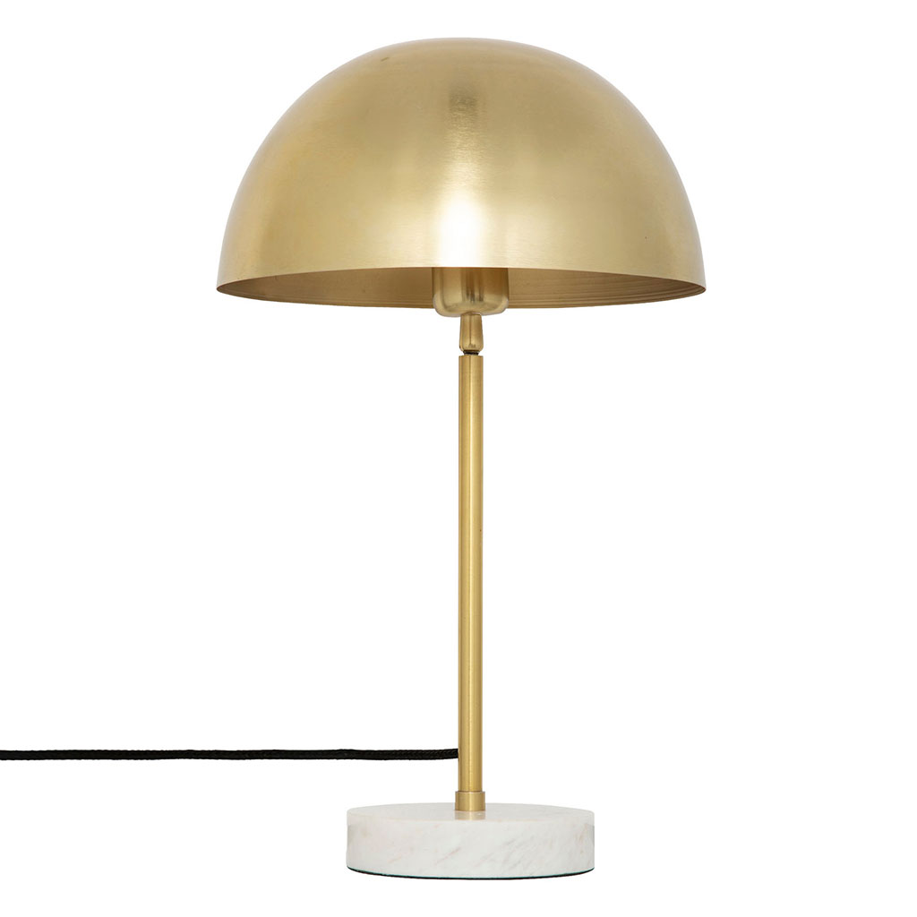 Lampe champignon LILIO en acier doré H 46cm