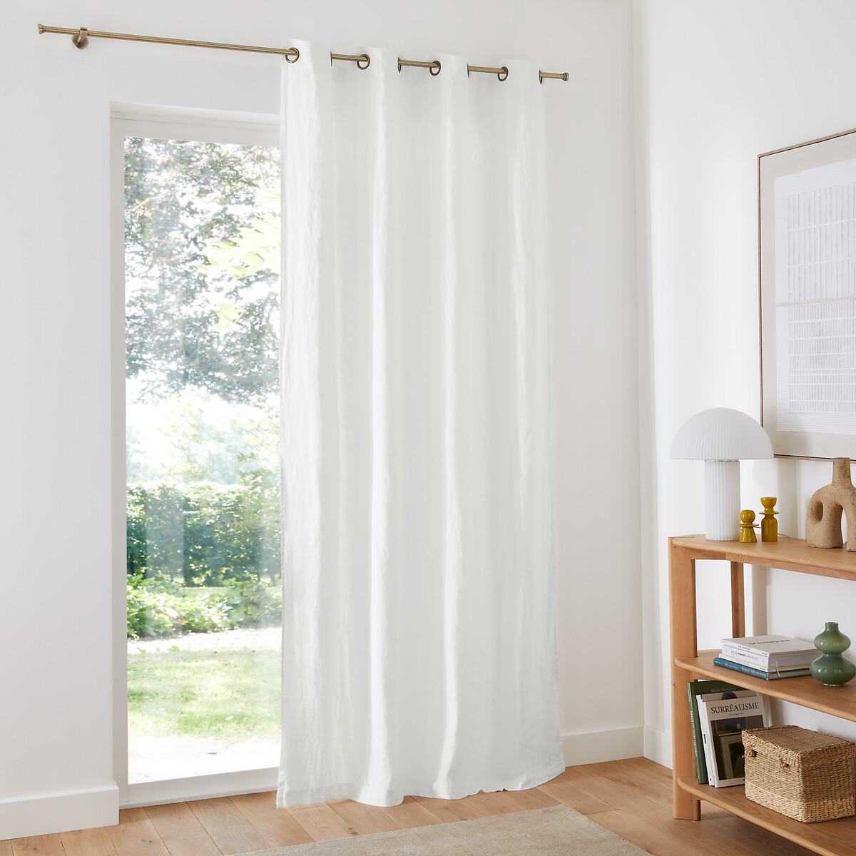LA REDOUTE INTERIEURS<br>Cortina de linho com ilhós, Elba