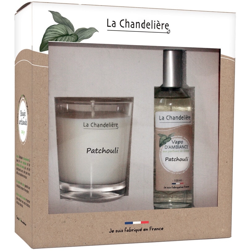 Coffret bougie & parfum d'intérieur - Patchouli