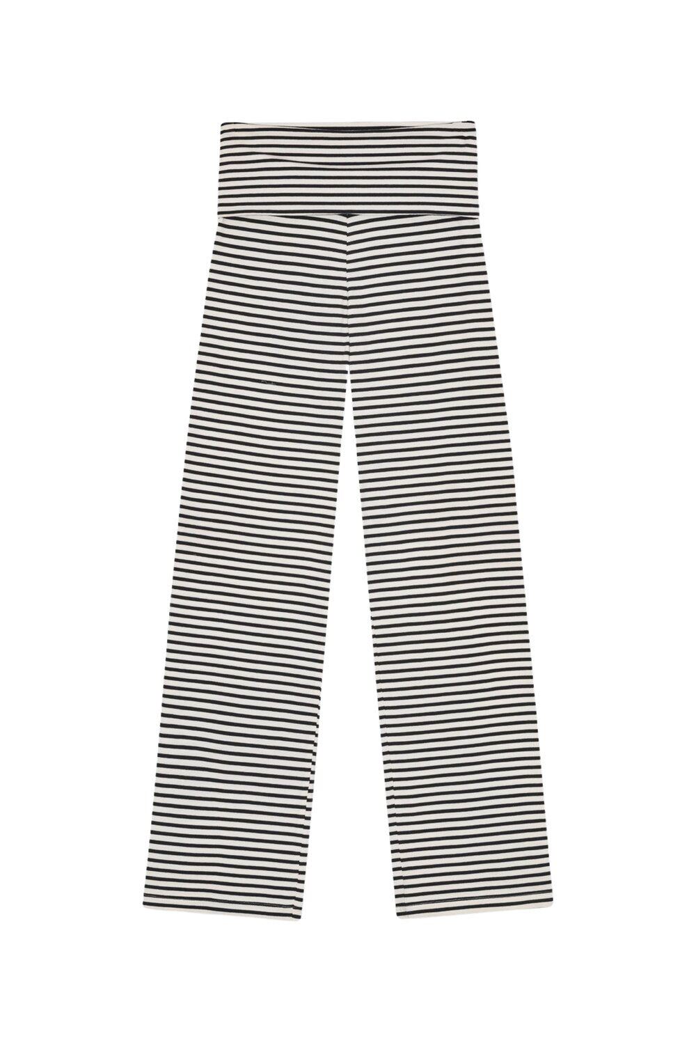 Moshi Moshi Mind  Pure Cotton stripe bukser - ecru/moonless night