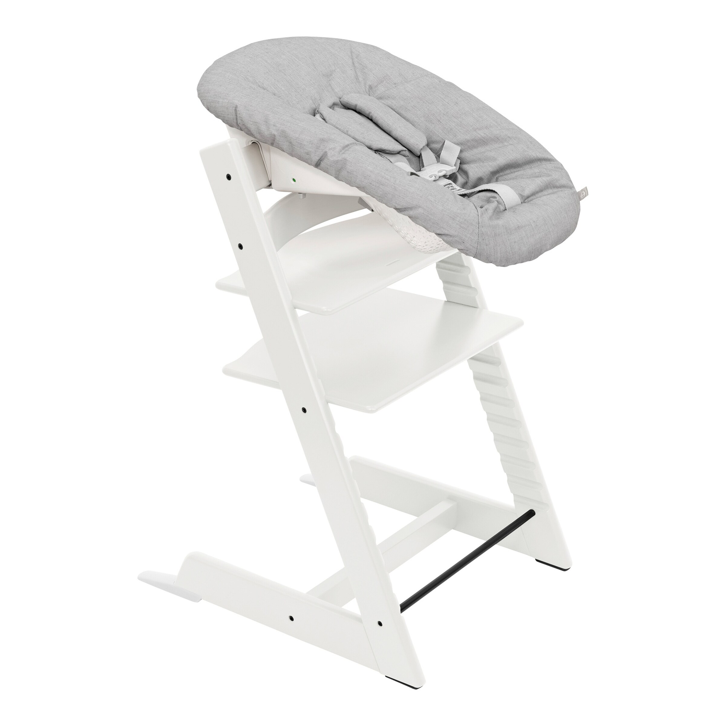 Stokke® - TRIPP TRAPP® Bundle Treppenhochstuhl inkl. Newbornset Light Grey & Babyset Weiß / Light Grey
