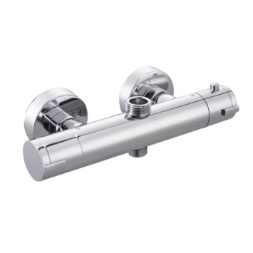 Atlantic regendoucheset Asher met handdouche 3 standen en thermostaatkraan chroom - hartafstand kraan 12 cm