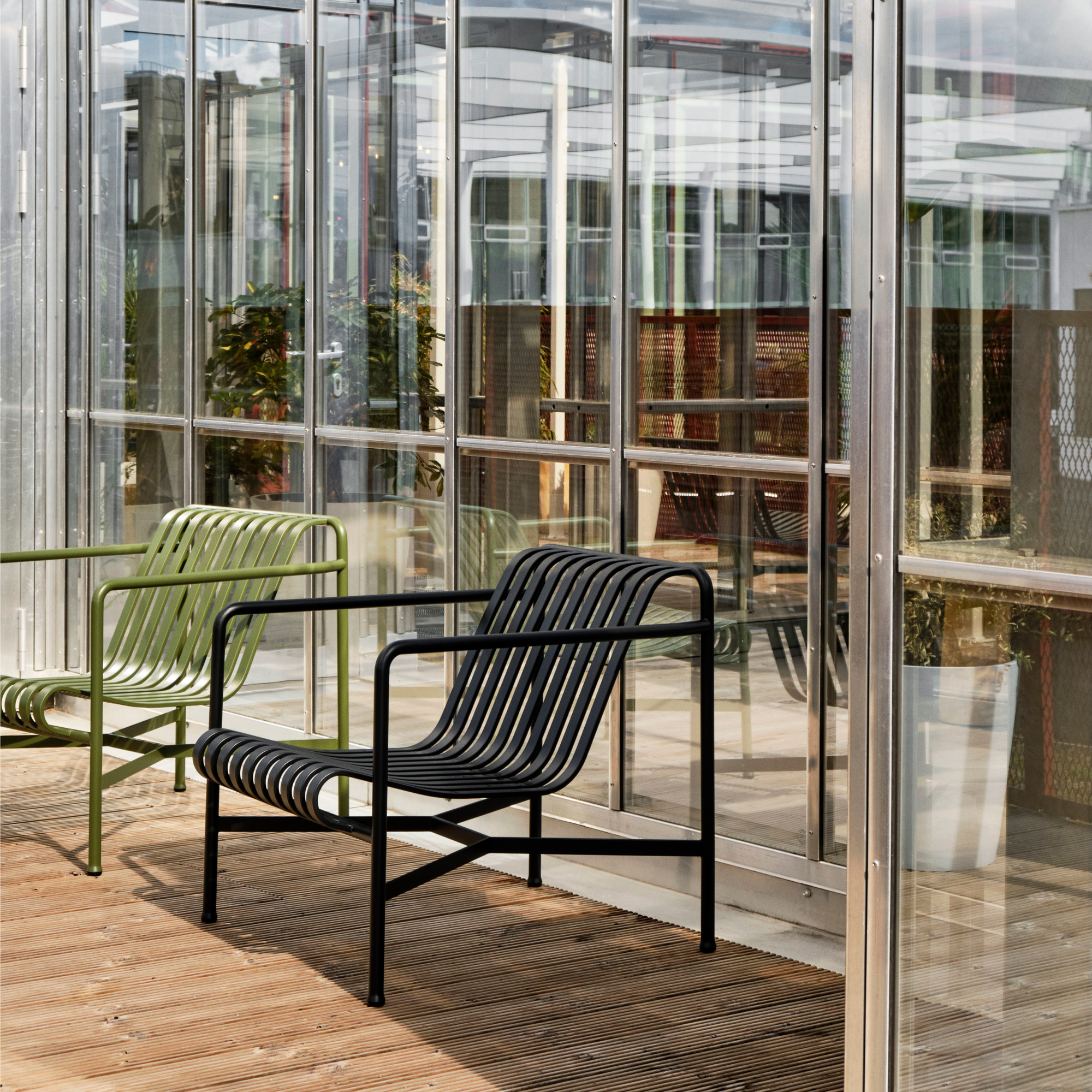 Loungestoel Palissade laag anthracite