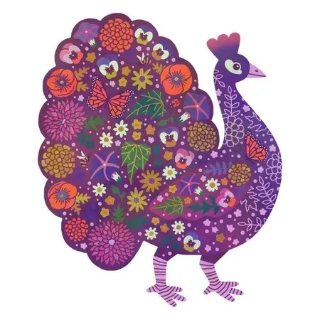 Djeco Puzzle: Puzz´Art Pfau, 500 Teile
