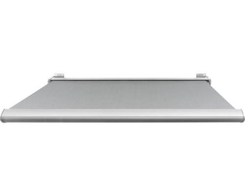 SOLUNA cassettescherm Exclusiv 2x1,5 doekdesign 320925 frame zilver E6EV1 geanodiseerd aandrijving rechts incl. motor en wandschakelaar