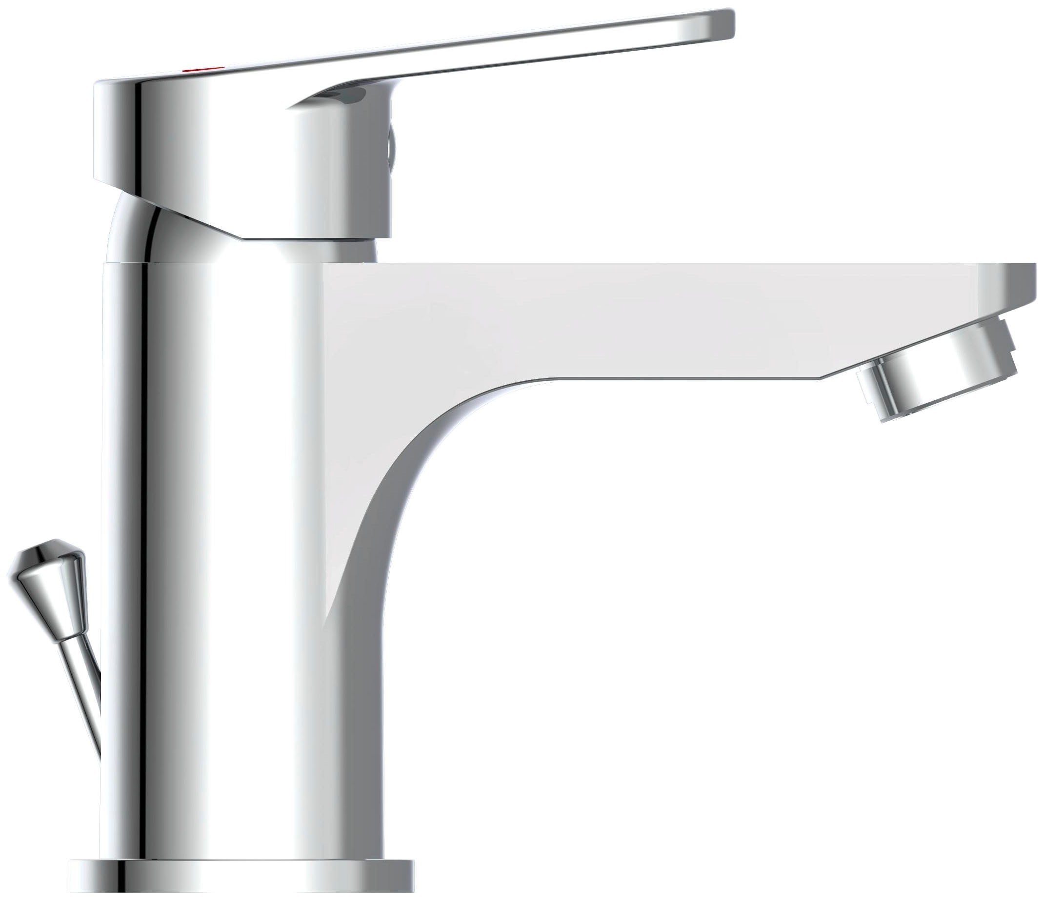 Schütte Waschtischarmatur »Futura« Wasserhahn Bad mit Zugstange, DVGW zertifiziert. Chrom